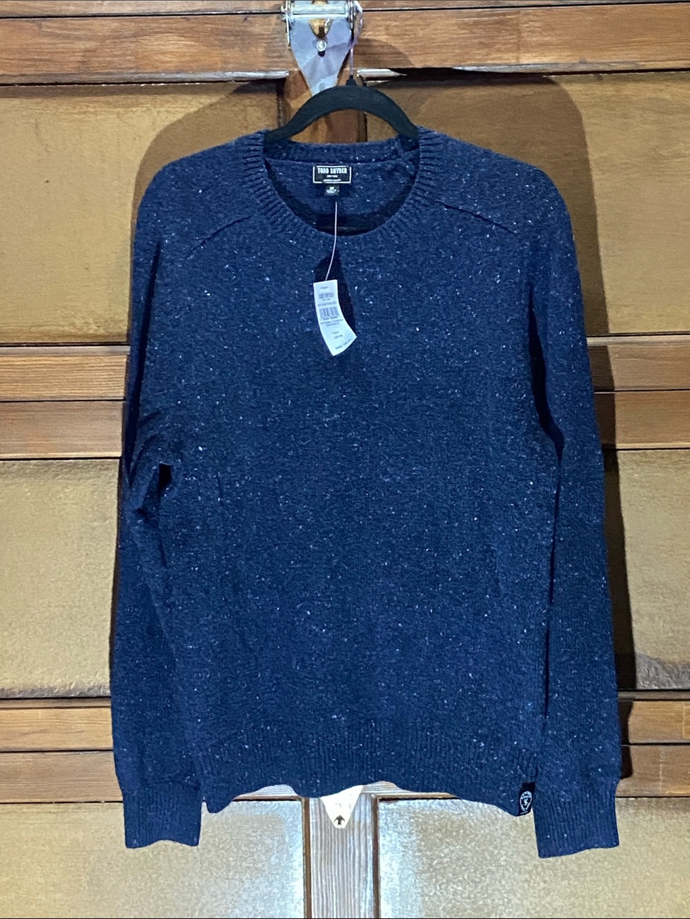 Ted Baker Navy Fleck Crewneck Sweater
